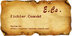 Eichler Csanád névjegykártya