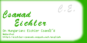 csanad eichler business card